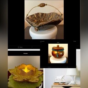 3 Pc Sanctuary Starter Set: Handmade Resin Bowl, Angel Jar & Lotus Tea Light